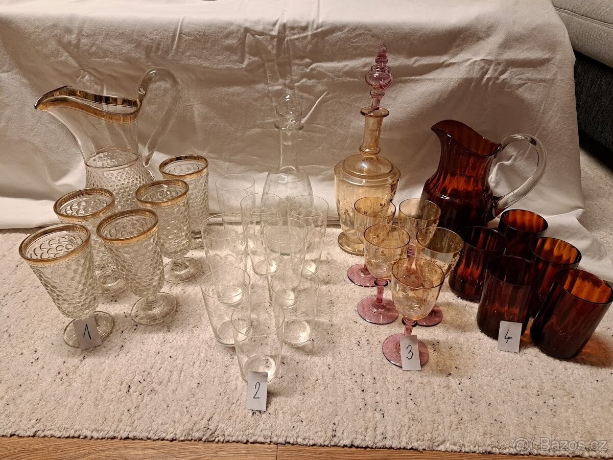 starožit. skleněné soupravy  I. republika