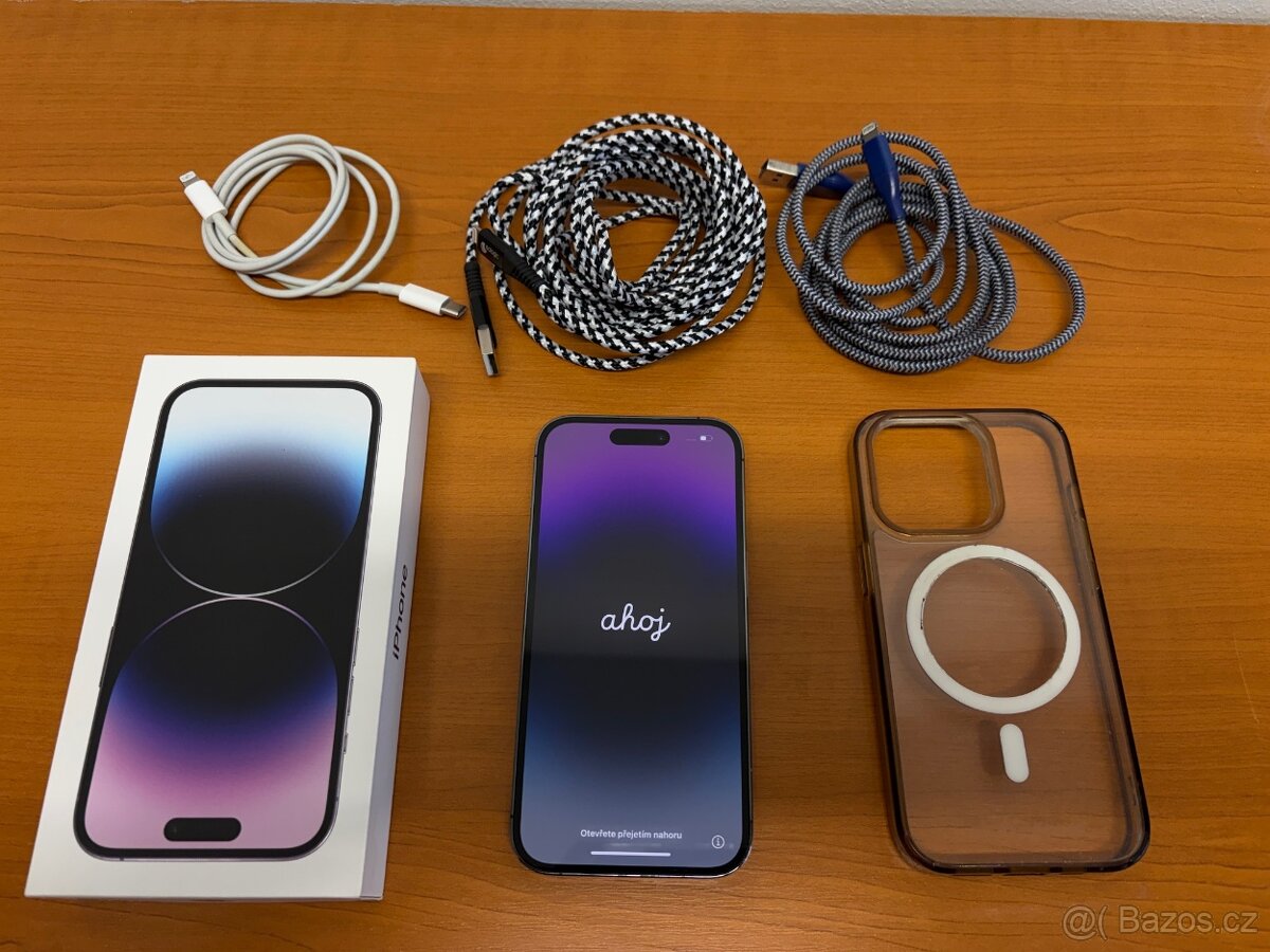 iPhone 14 Pro, 512 GB fialový, pěkný stav