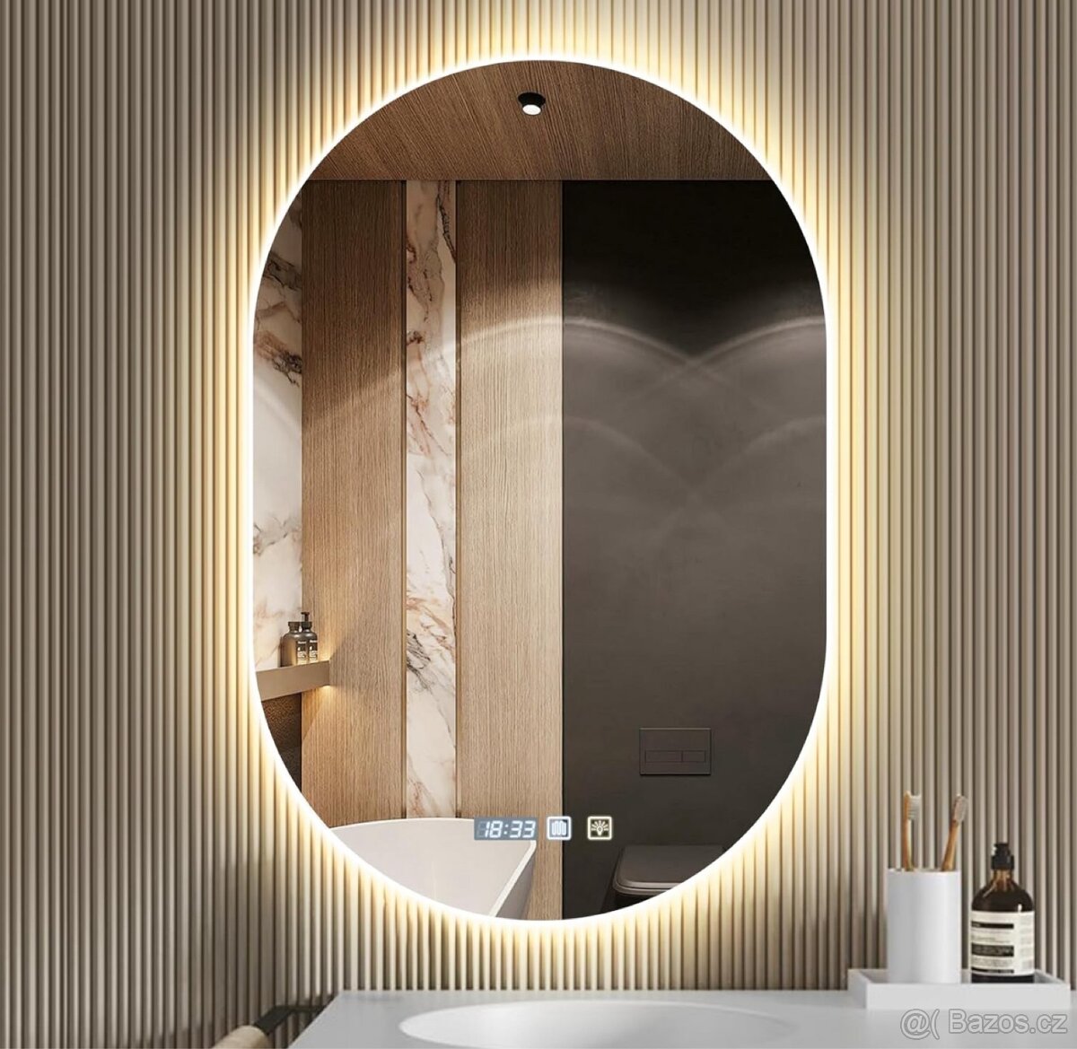 Zrcadlo do koupelny 75x50 cm