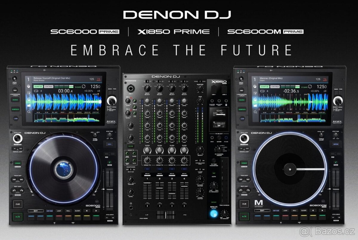 DENON DJ set SC6000+Mix1850+9200W PA repro soustava
