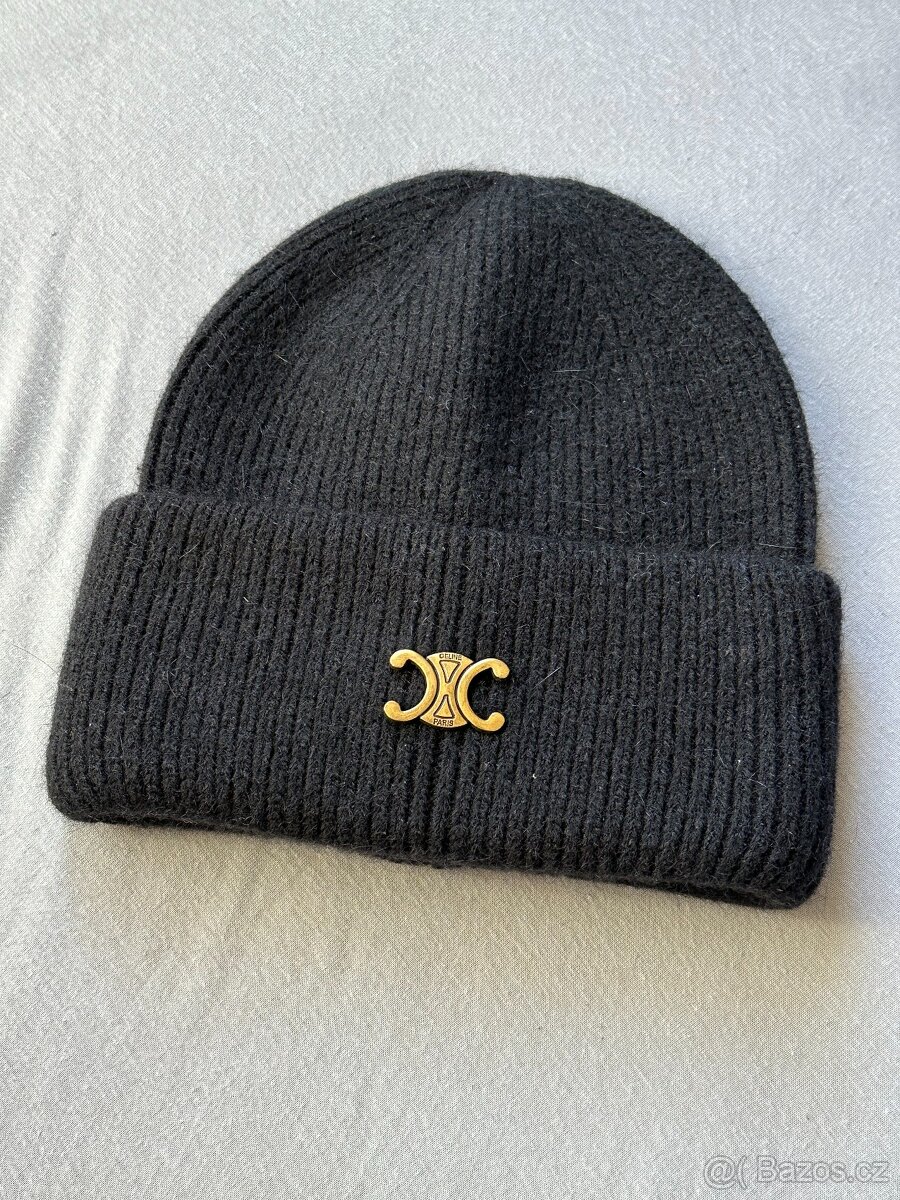 Černá Céline zimní čepice