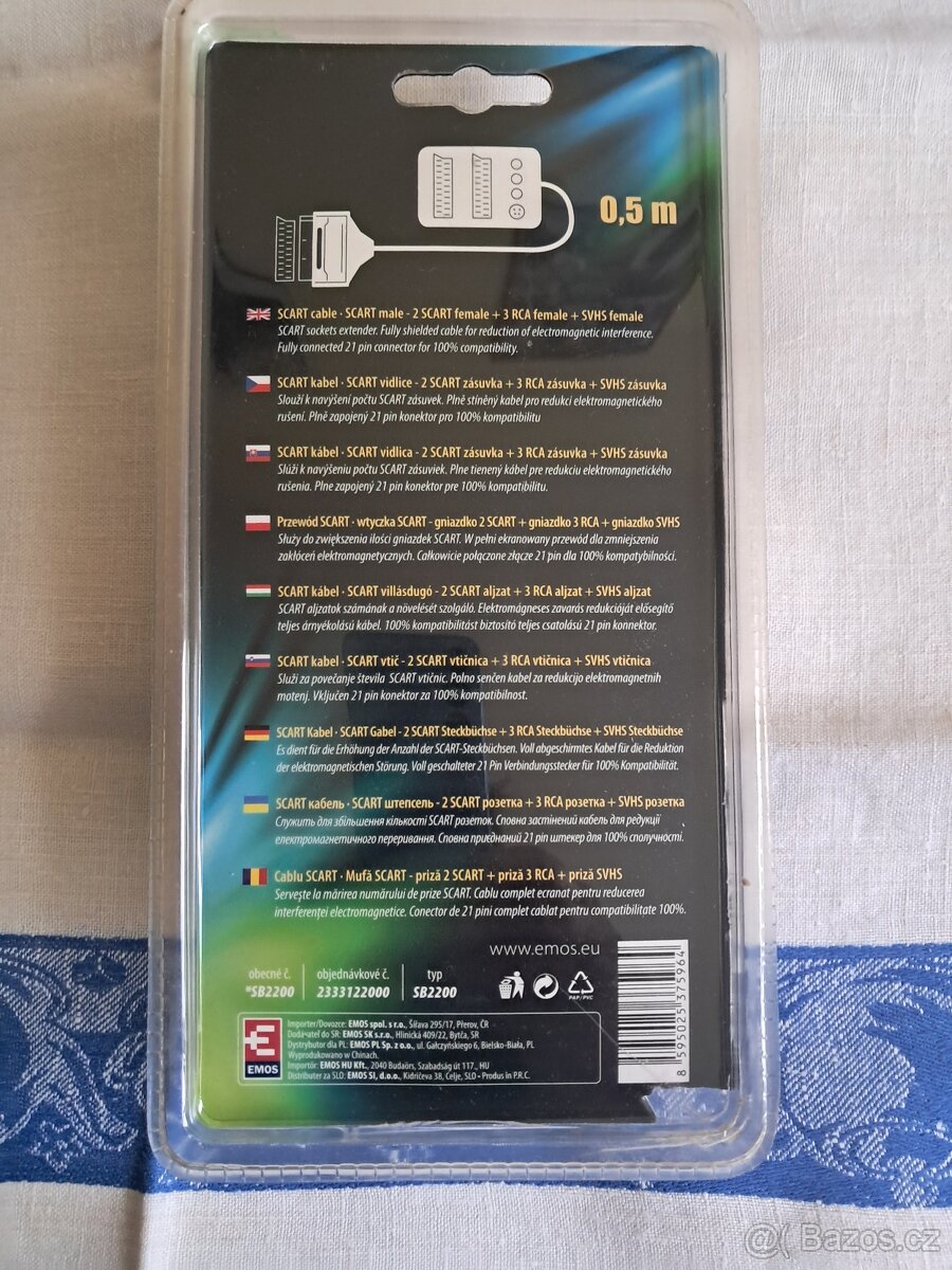 Prodám scart kabel s příslušenstvím