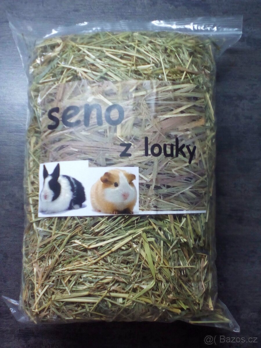 seno - krmivo/podestýlka pro drobná domácí zvířátka