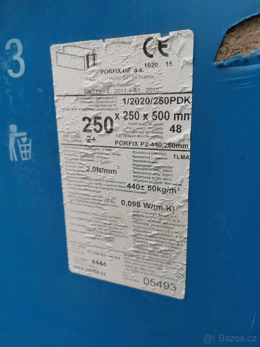 PORFIX 250x250x500 48 ks.