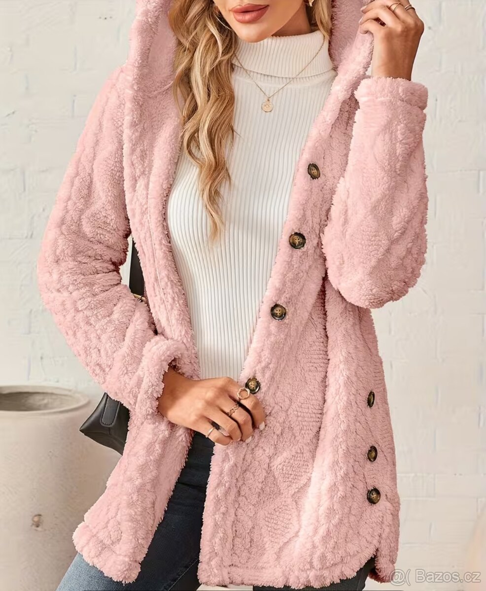 Dámská plyšová kardiganová mikina/bunda vel. XXL