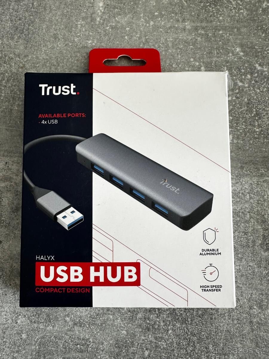 NOVÝ: USB Hub Trust Halyx USB/4x USB 3.2