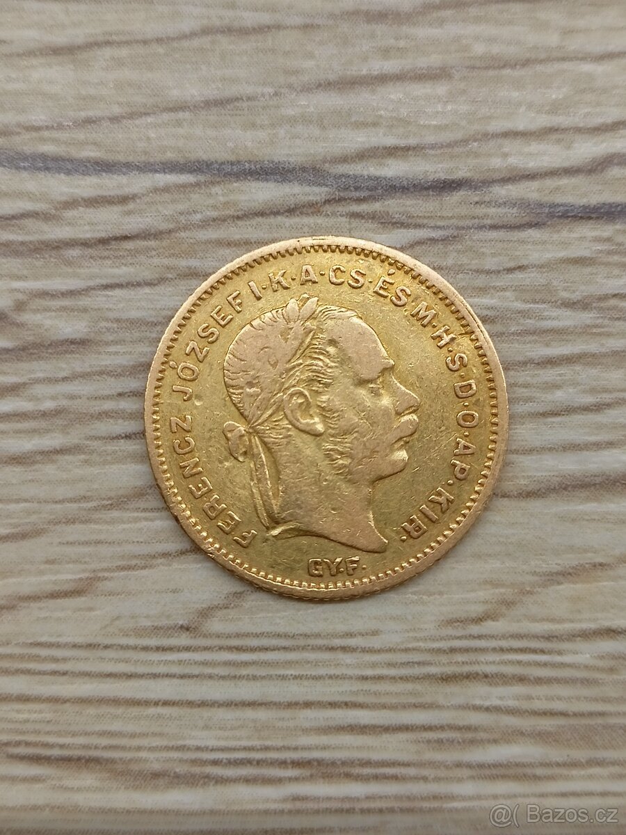 Zlatý 4 zlatník 1870 GYF