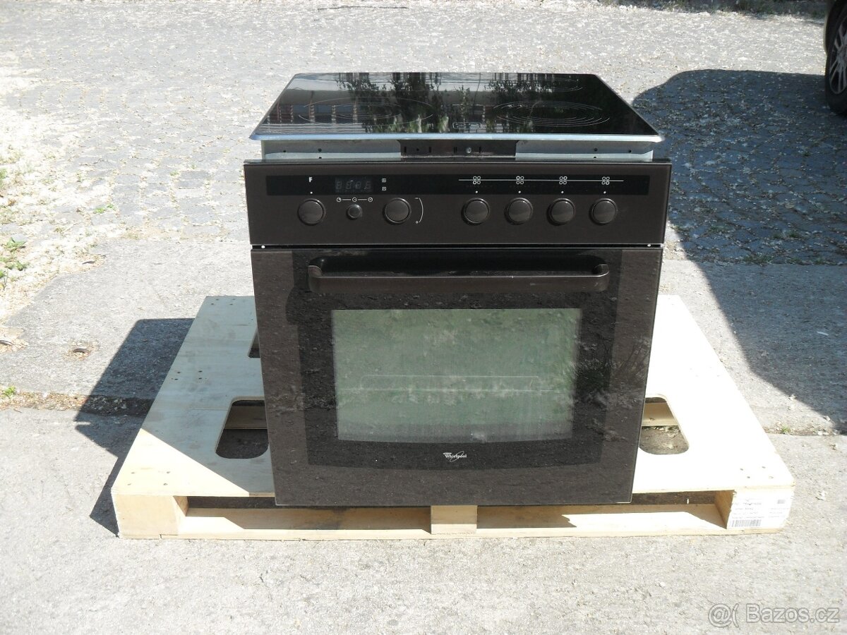 VESTAVNÝ ELEKTRICKÝ SPORÁK/TROUBA WHIRLPOOL,LCD,tř.A,PĚKNÝ