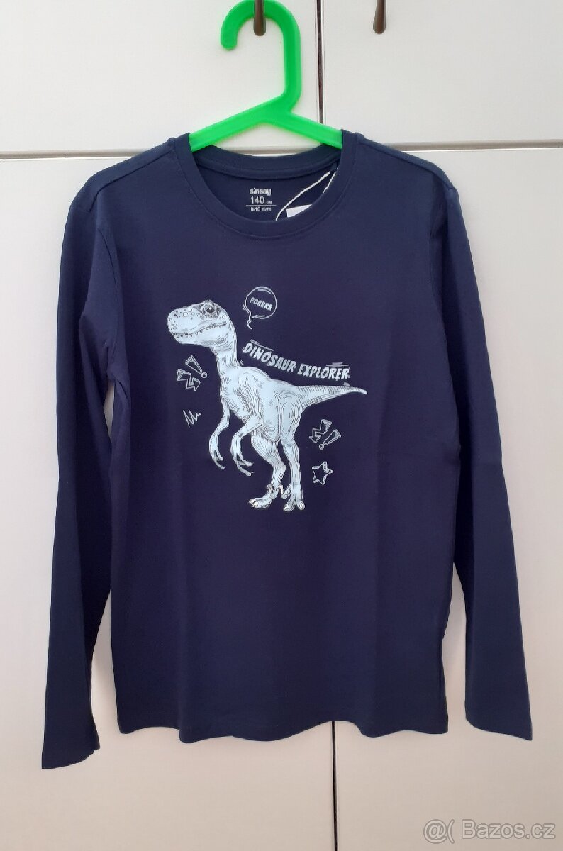 Tričko s potiskem Dinosaur nové