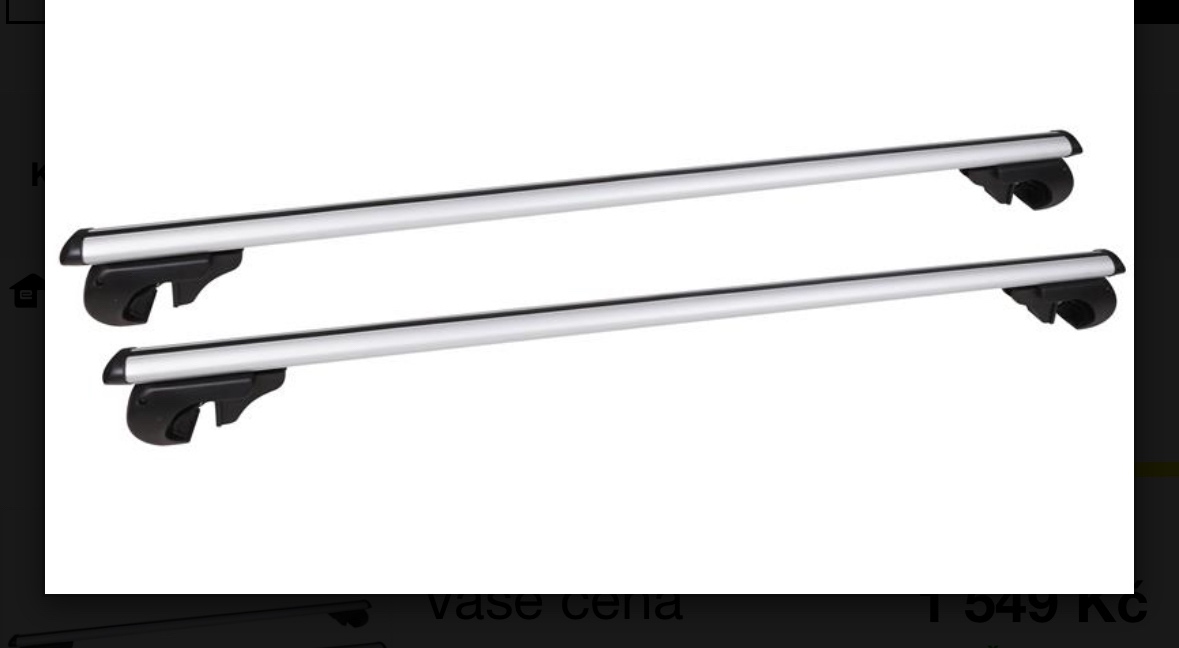 Příčníky na auto Vw 120cm