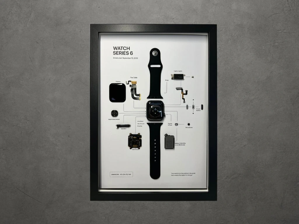 Zarámované Apple Watch Series 6 40mm - (A4)(Space Gray)