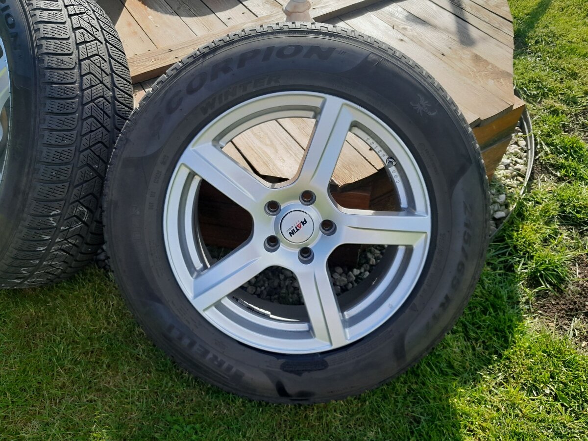 ALU kola 7,0Jx17 H2 ET45, PIRELLI 215/65 R17 103 H M+S
