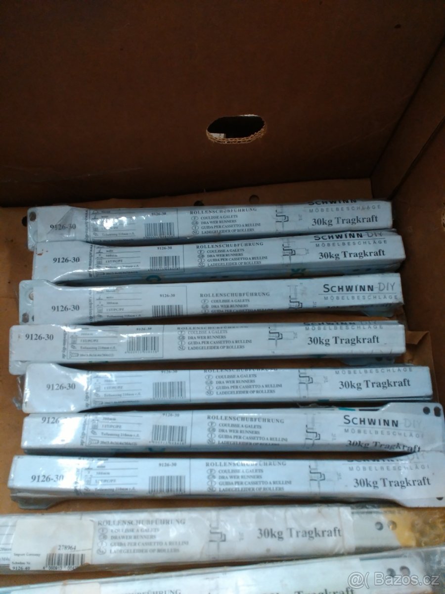 Kolejničky pojízdné pro šuplíky