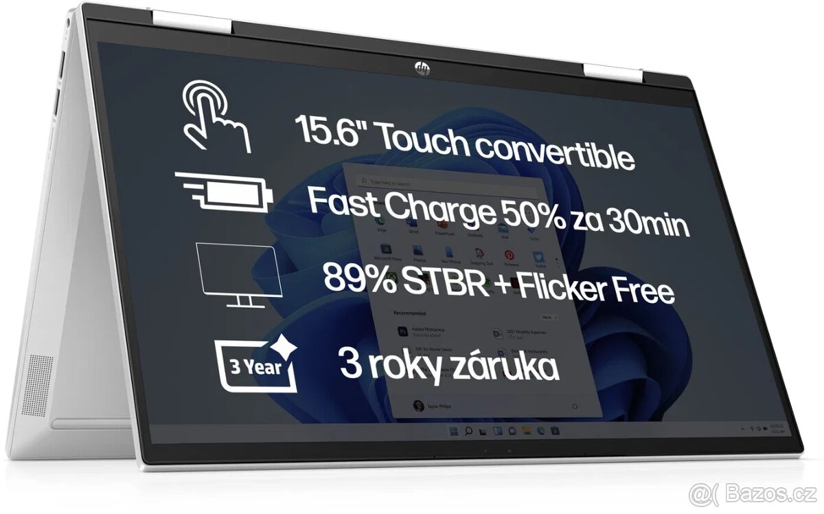 HP Pavilion x360 15-er1912nc Natural Silver v záruce