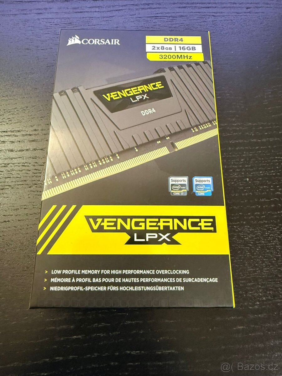 Corsair 16GB (2x8GB) DDR4 3200MHz CL16 Vengeance LPX černá