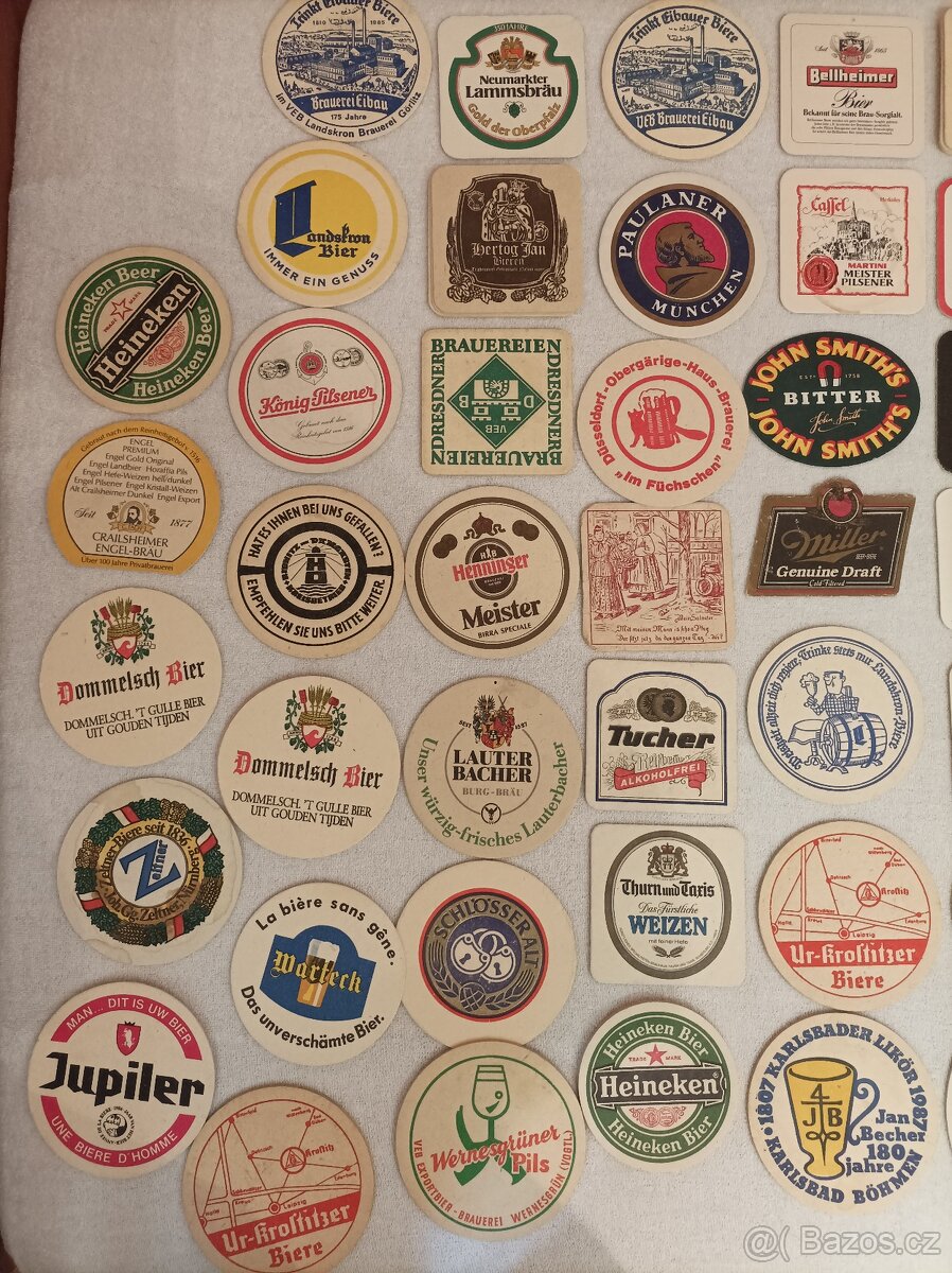 Pivní tácky, etikety,vignety, sirky