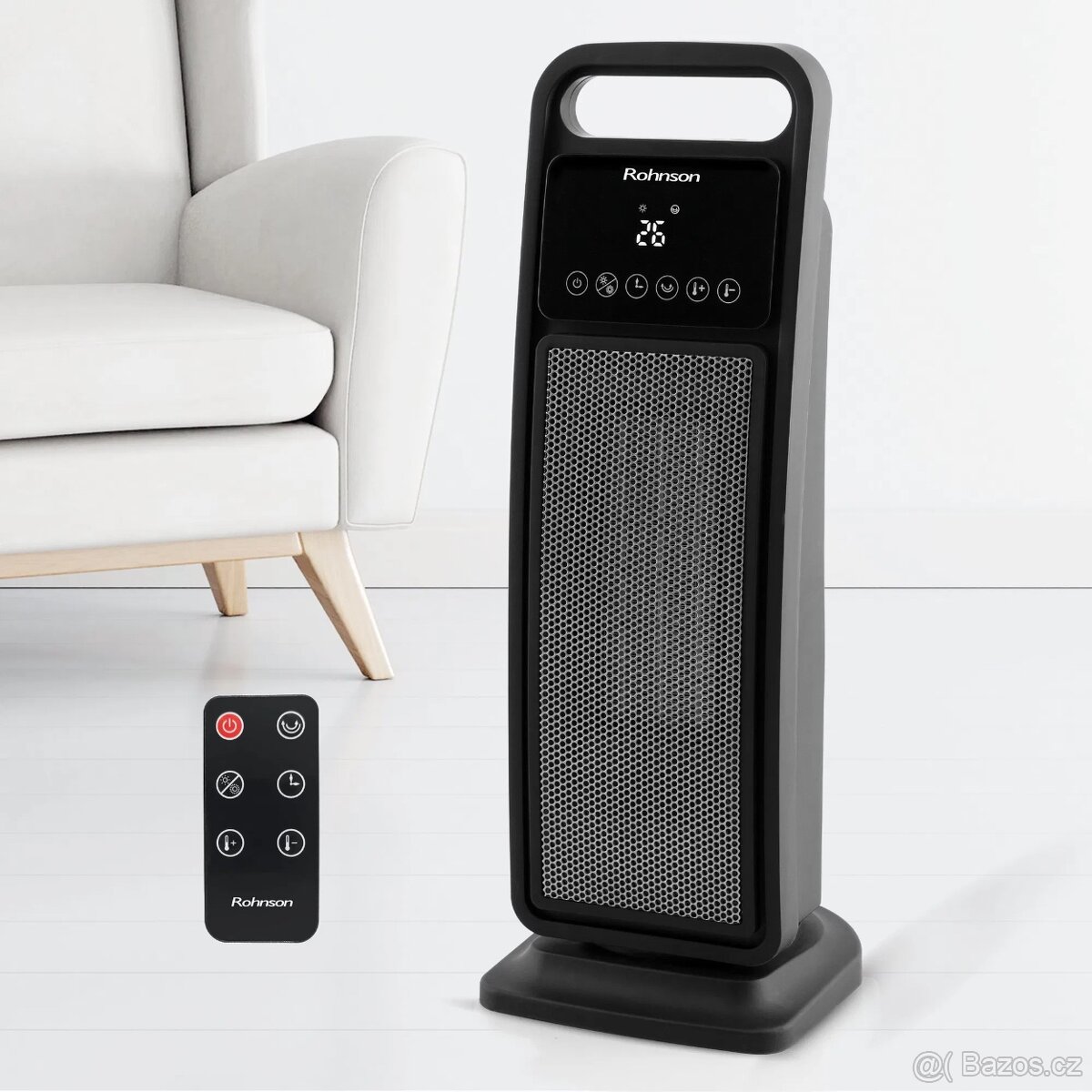 Teplovzdušný ventilátor Rohnson R-8069, V záruce