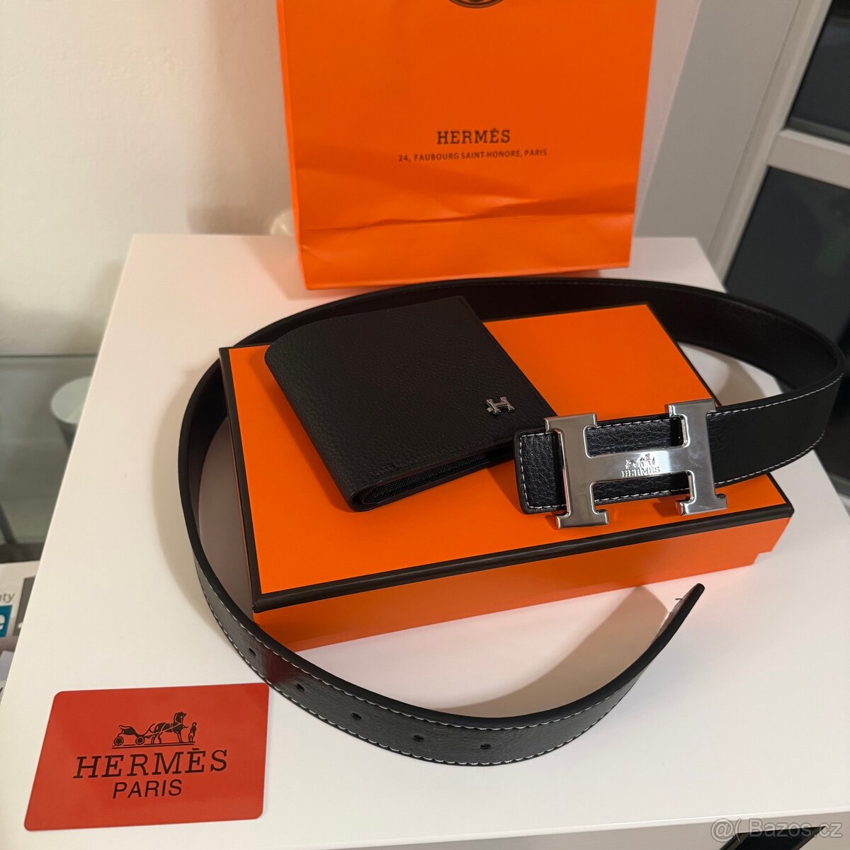 Hermès Paris - set pásek a peněženka