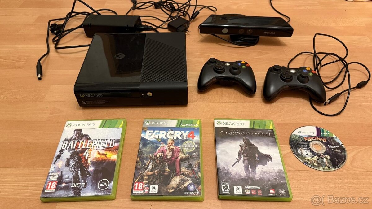 Xbox 360 250gb + Kinect + hry + ovladače