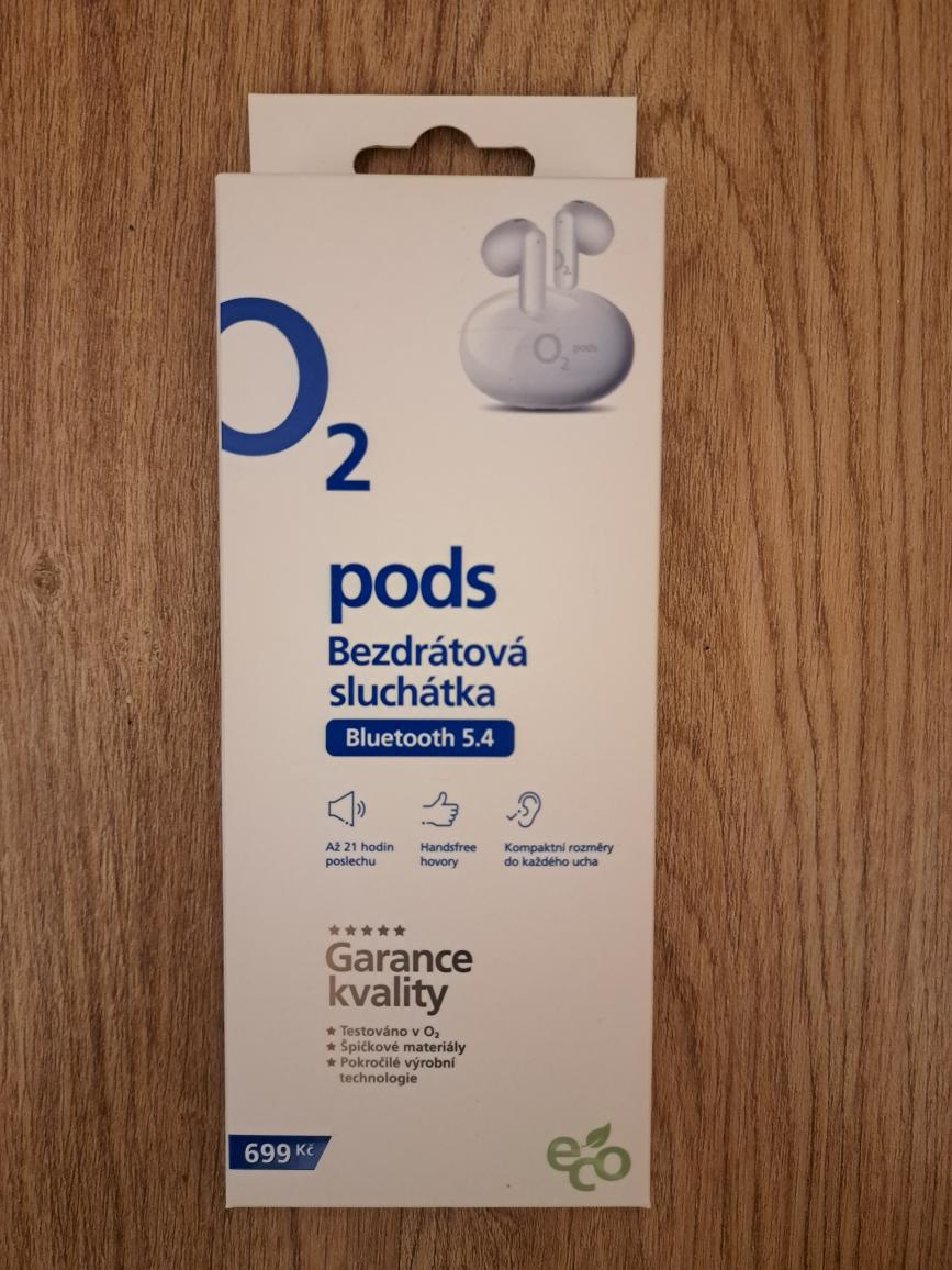 Nová bezdrátová sluchátka O2 pods