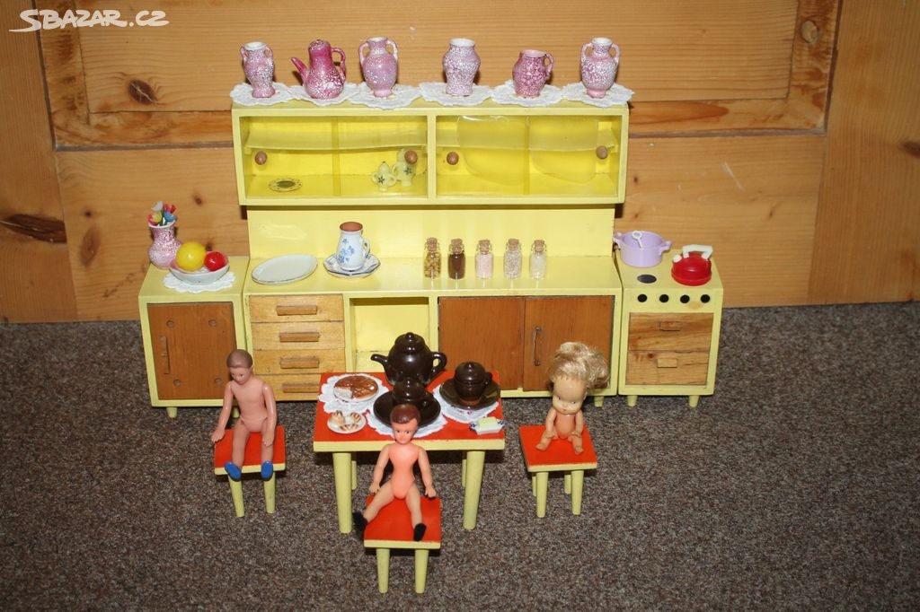 Retro kuchyňka pro panenky - doprava je v ceně