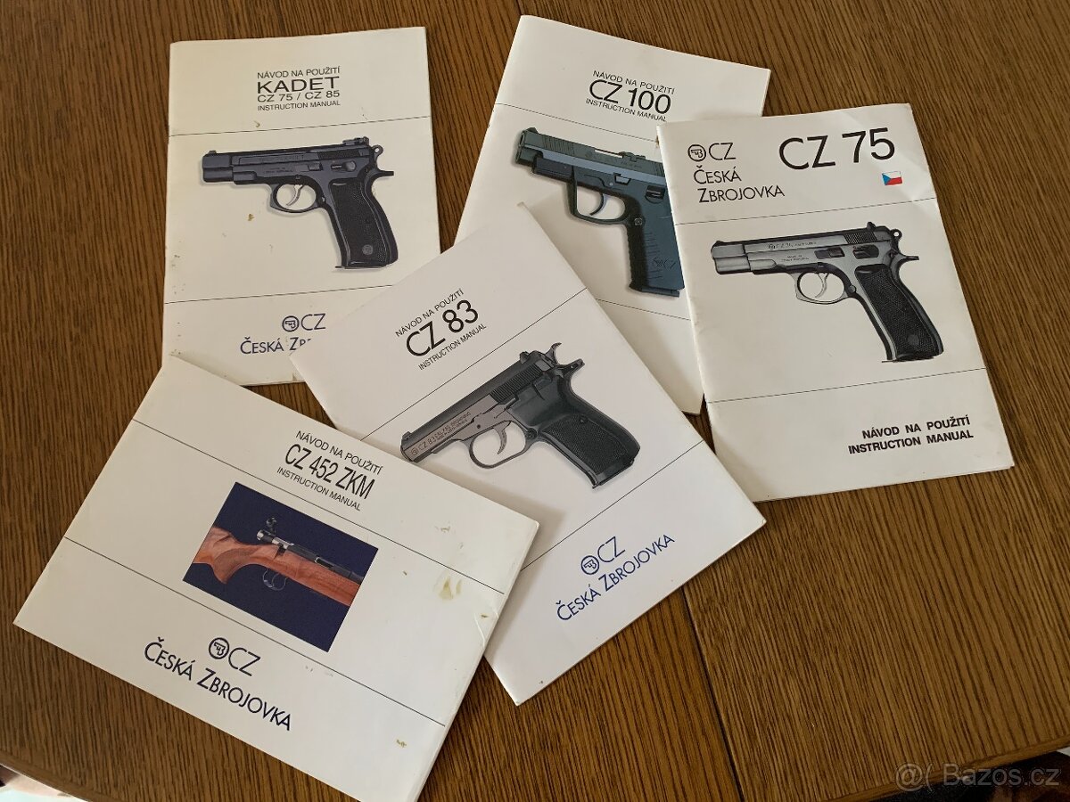 Návody k obsluze CZ 75,85,83,100 a další