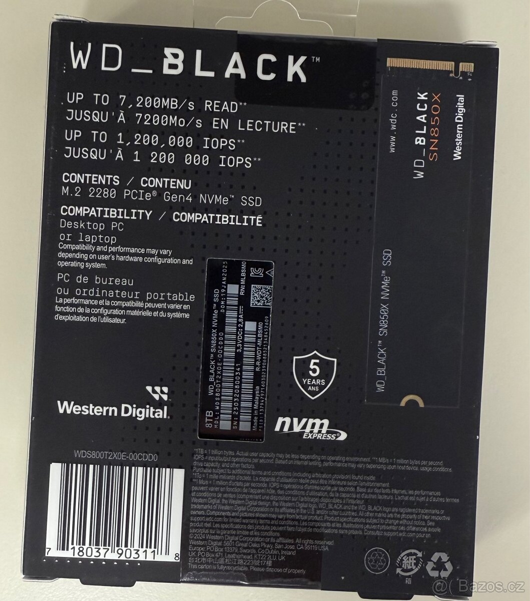 WD Black SN850X 8TB