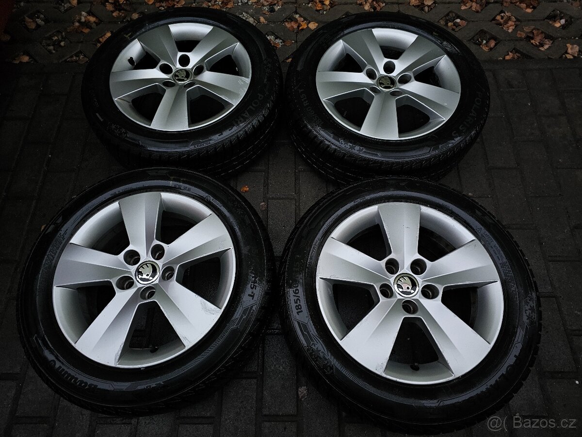 ALU kola zimní Škoda 5x100 Fabia III Rapid R15 Matone
