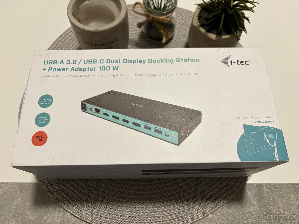 i-tec USB 3.0 / USB-C / Thunderbolt 3 Dual Display Docking