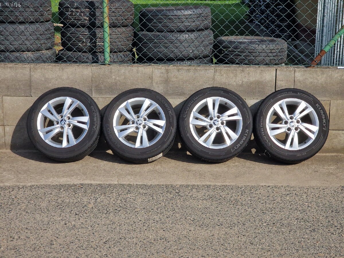 185/60/15 Letní Alu kola Škoda Rapid 5x100