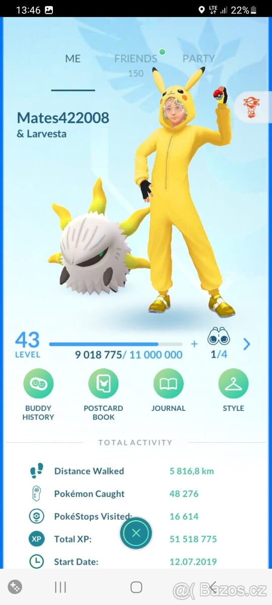 Prodám Pokémon účet
