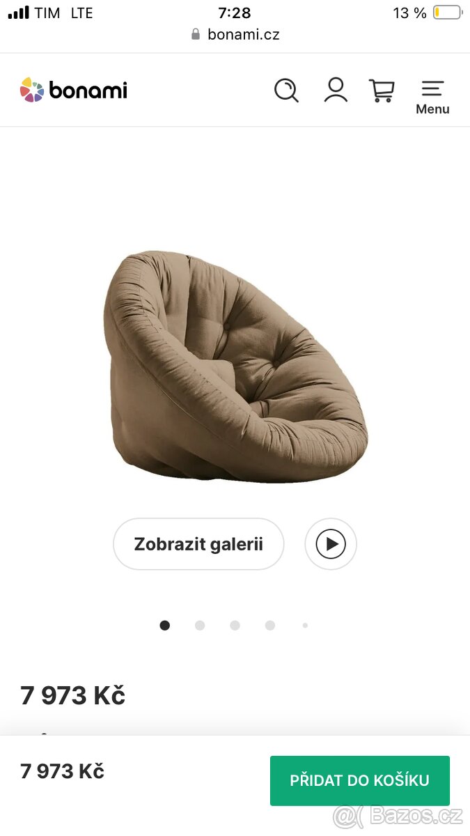 Křeslo nido, bonami, futonove, rozkládací křeslo