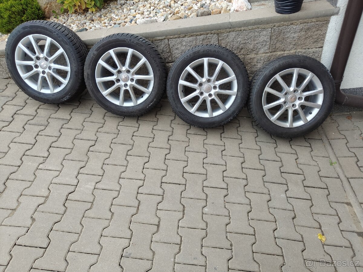 ALU disky originál Seat 5x112 r16 zimní pneu
