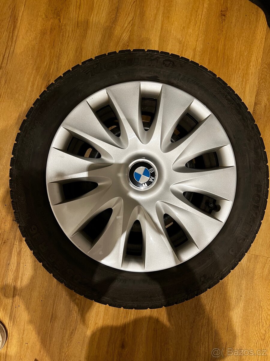 Plechová kola BMW + zimní pneu