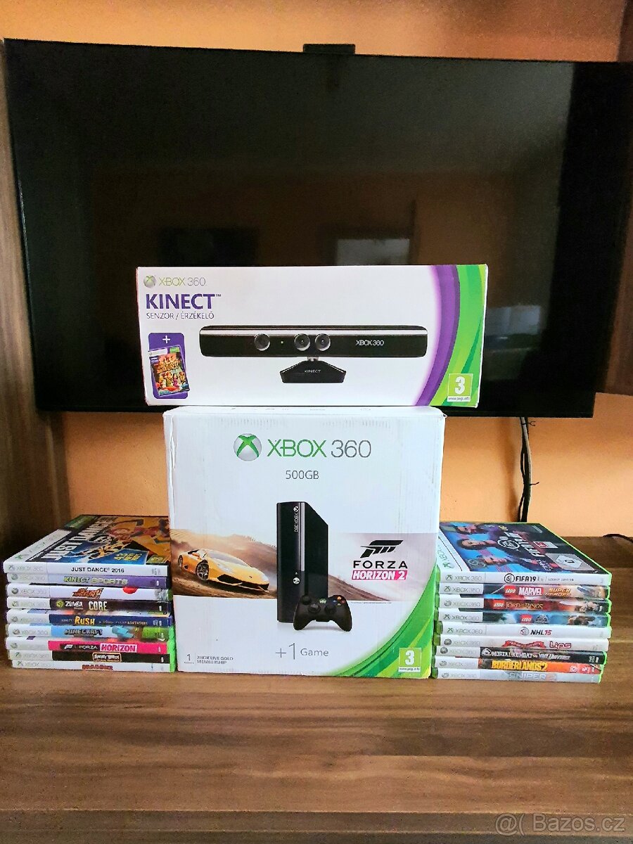 Prodám XBOX 360 kinect a hry.