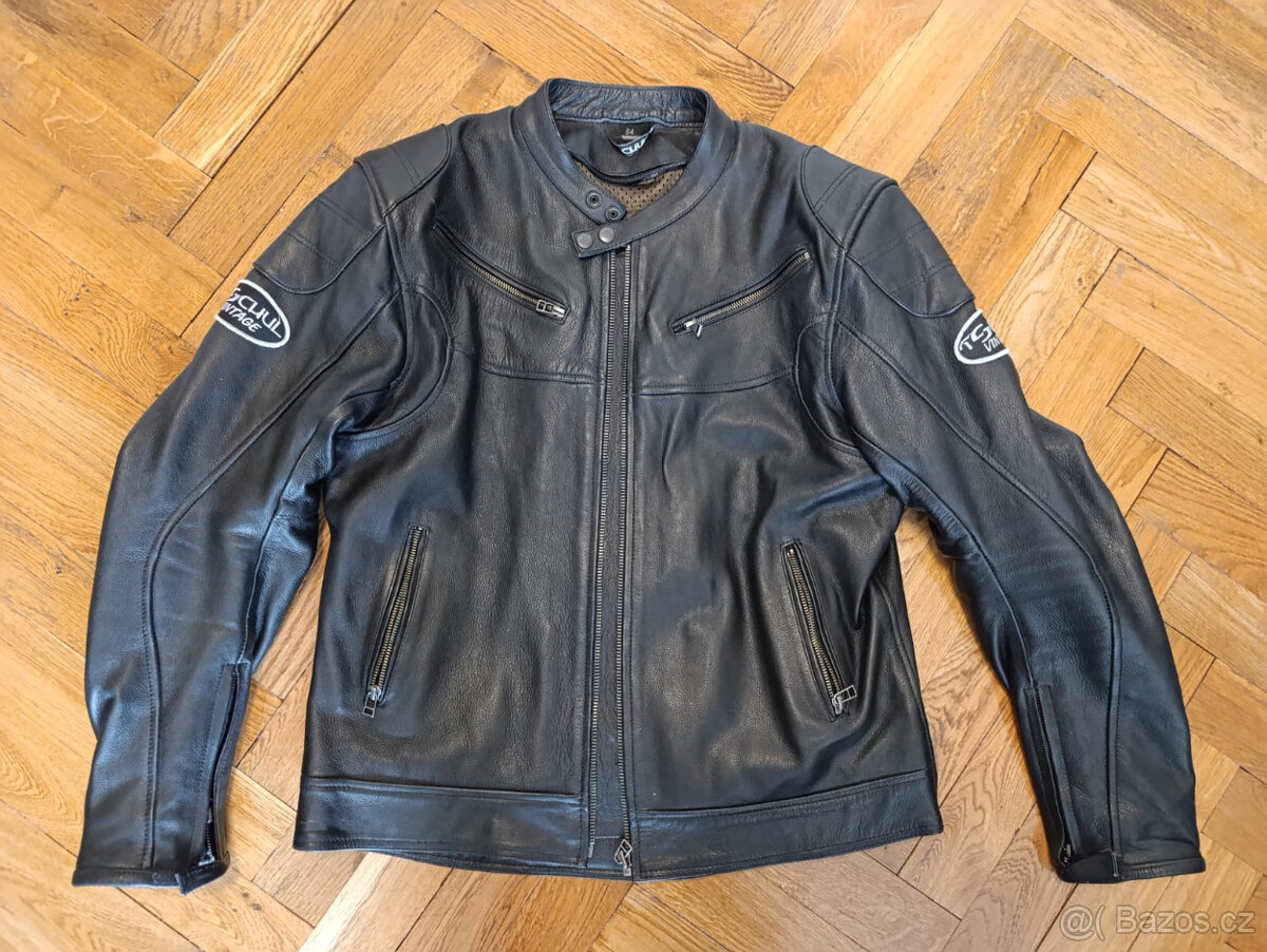 Kožená bunda na motorku Vintage vel. 54