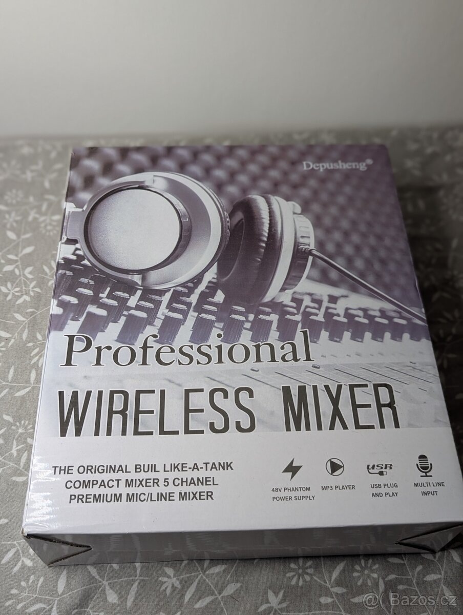 Dopesheng professional wireless mixer, nový, rozbalené