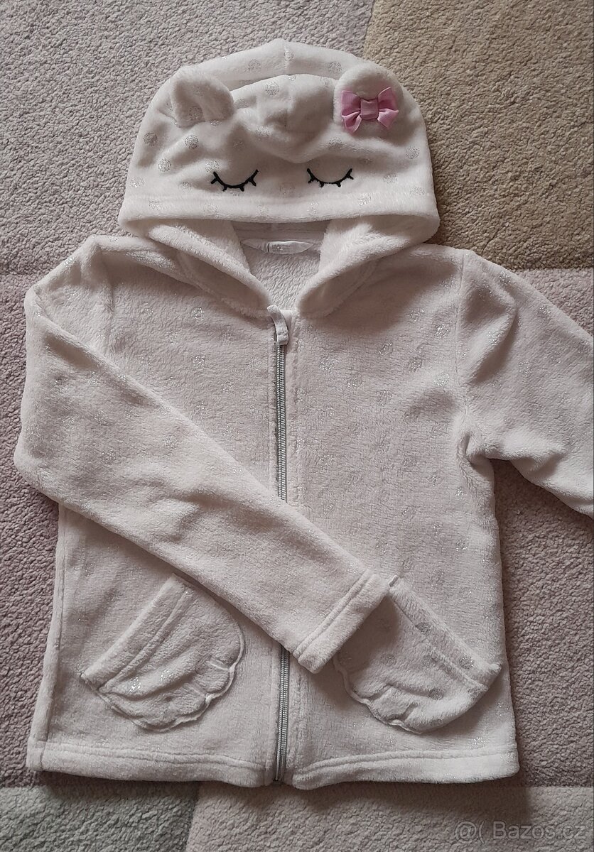 Dívčí teplá mikina vel. 134/140