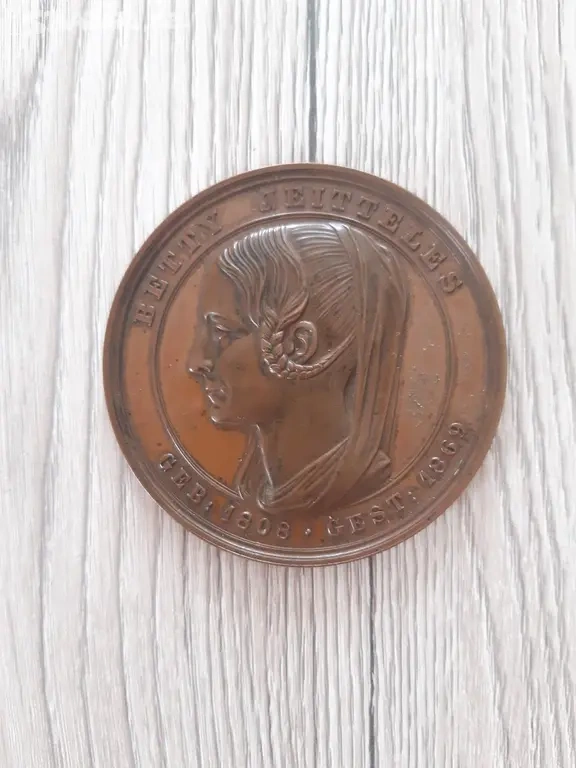 Medaile k úmrtí Betty Jeitteles, 1869