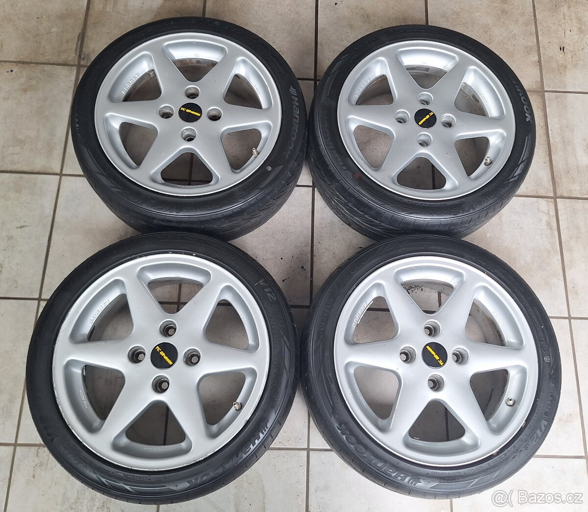 Alu kola R16 4x114.3 Borbet + letní pneu 205/45/16 Hankook