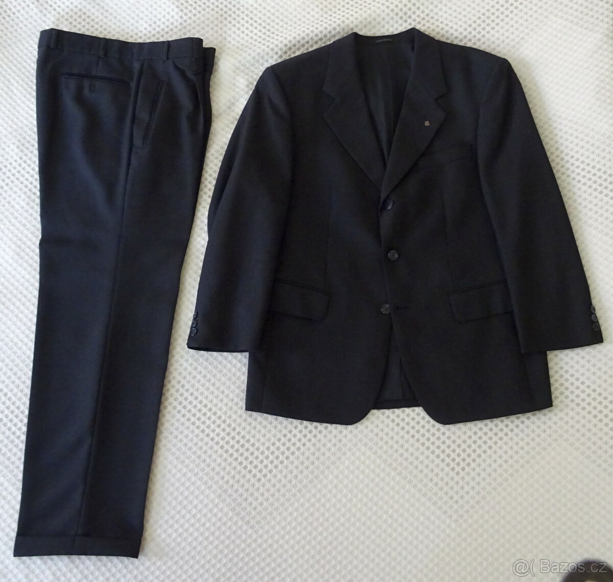 Pánský oblek černomodrý sako + kalhoty 24 K Riccardo Germany