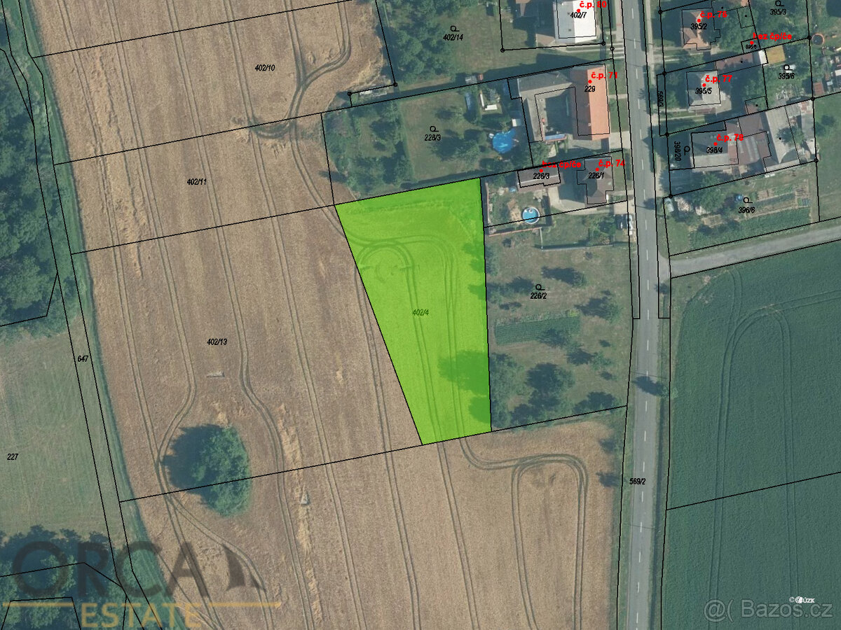 Prodej 0,2 ha zemědělského pozemku v k.ú. Blazice