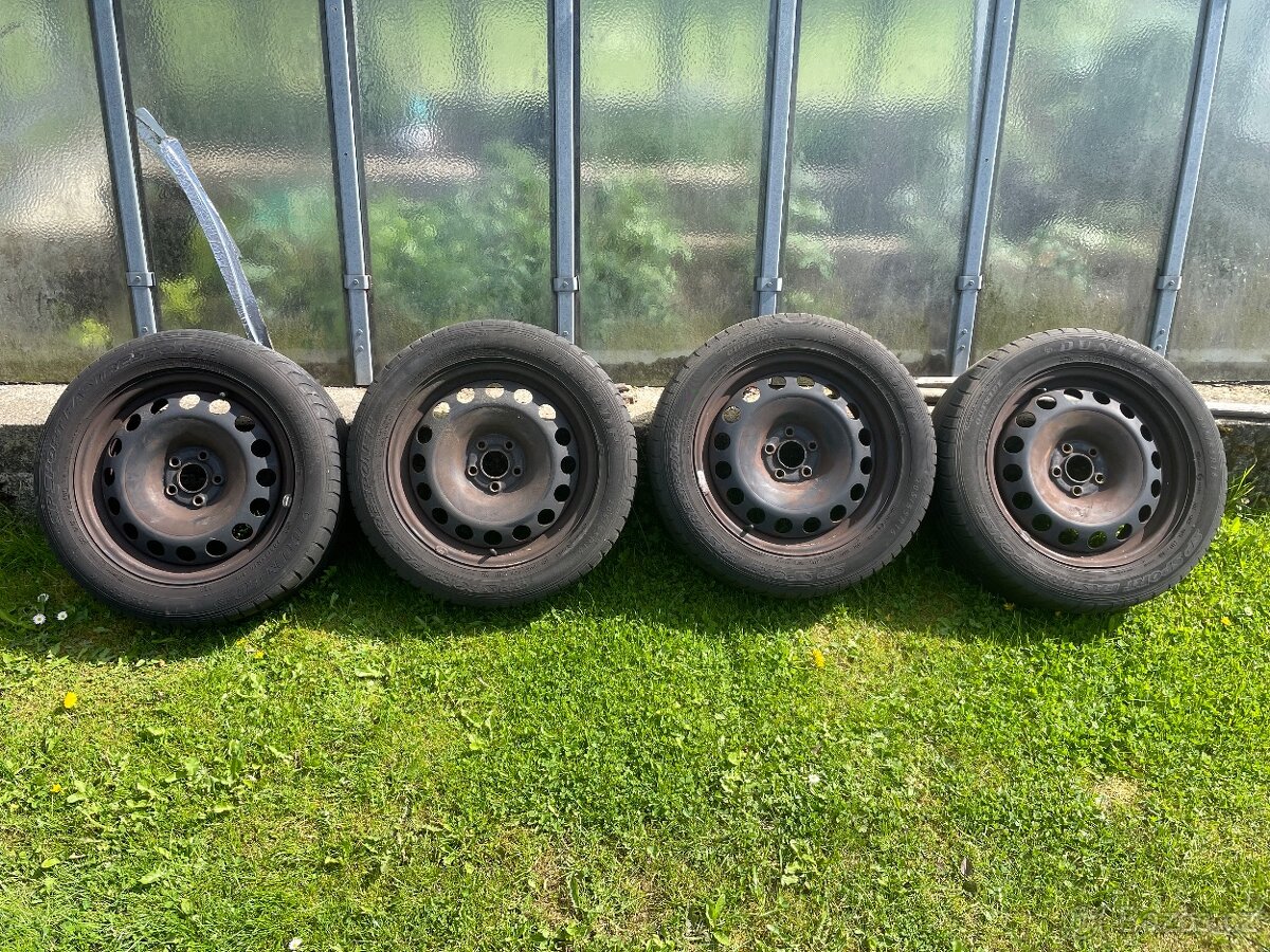 Disky 5x100 s pneu Dunlop 205/55/16