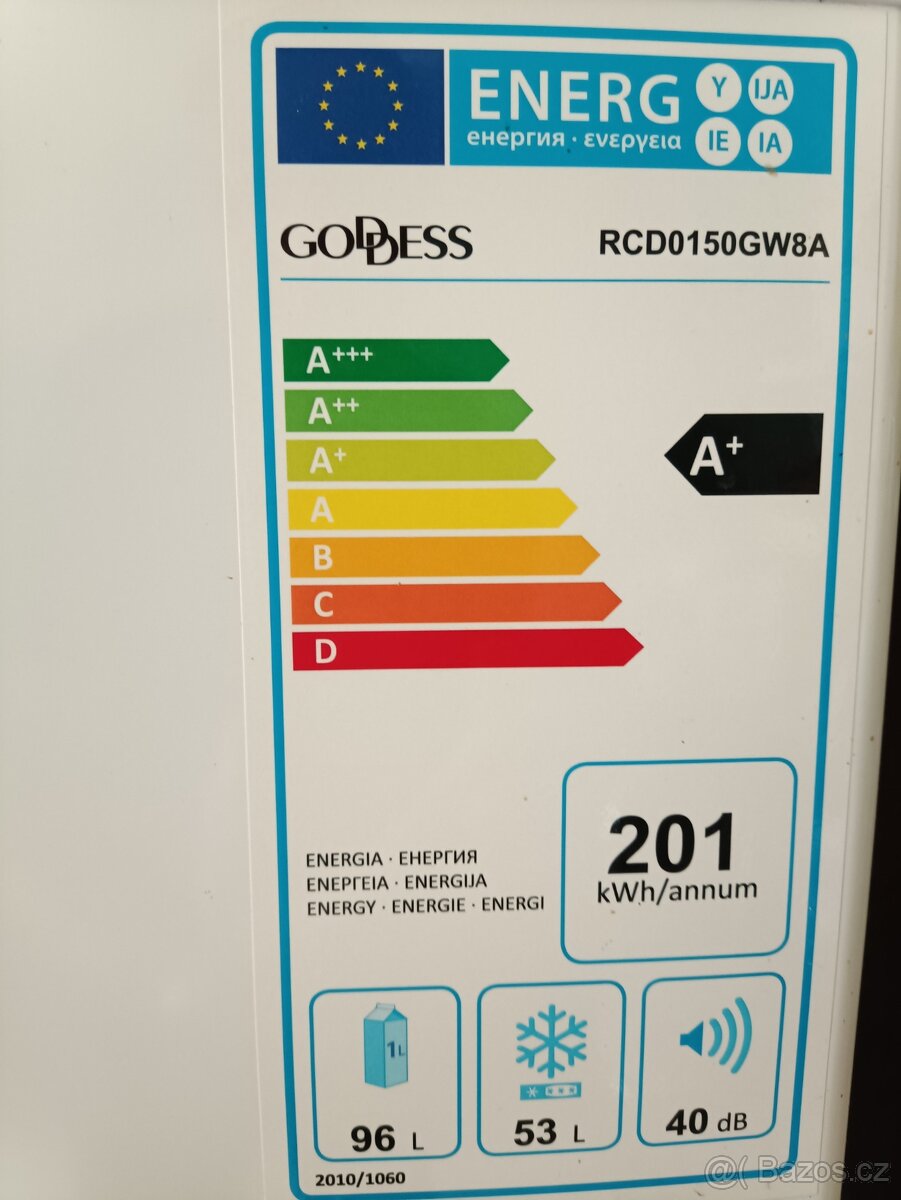 Prodám ledničku Zn. Goddess