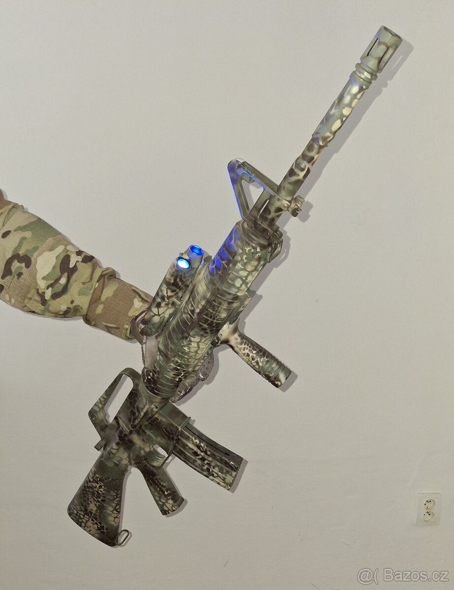 airsoft M16A3 WELL manuál, DIY KRYLON camo příslušenství ABS