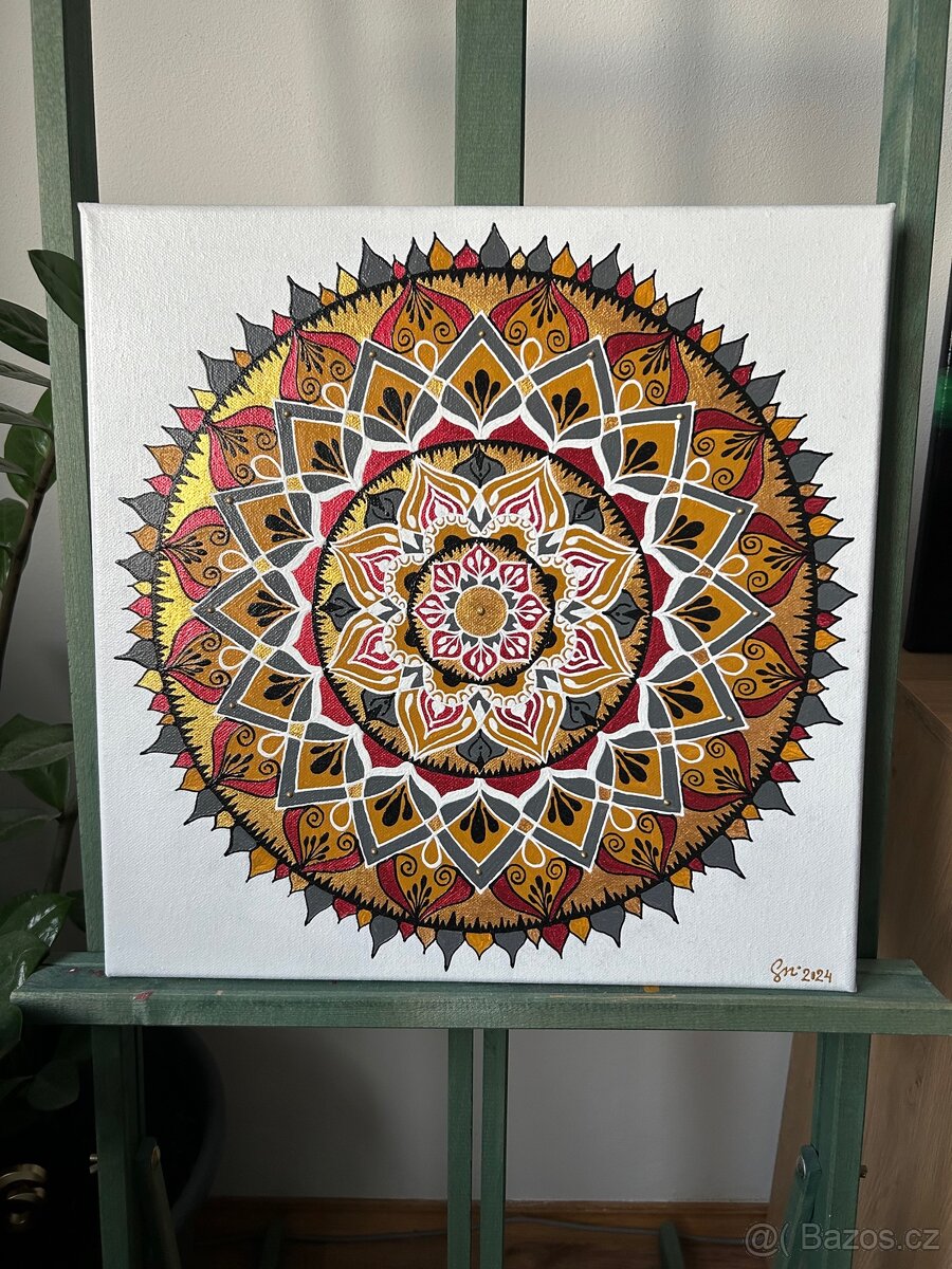 Mandala na plátně 40x40