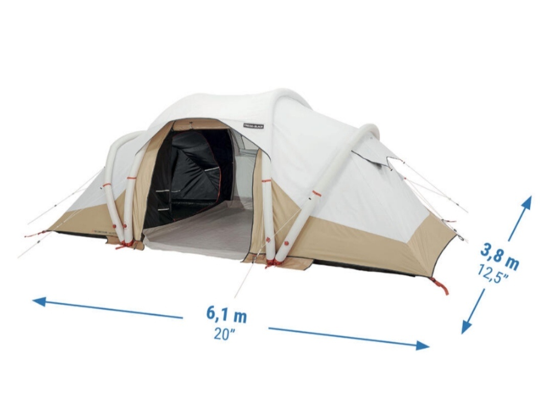 QUECHUA Nafukovací stan Air Seconds 4.2 F&B | 4 osoby | 2 lo