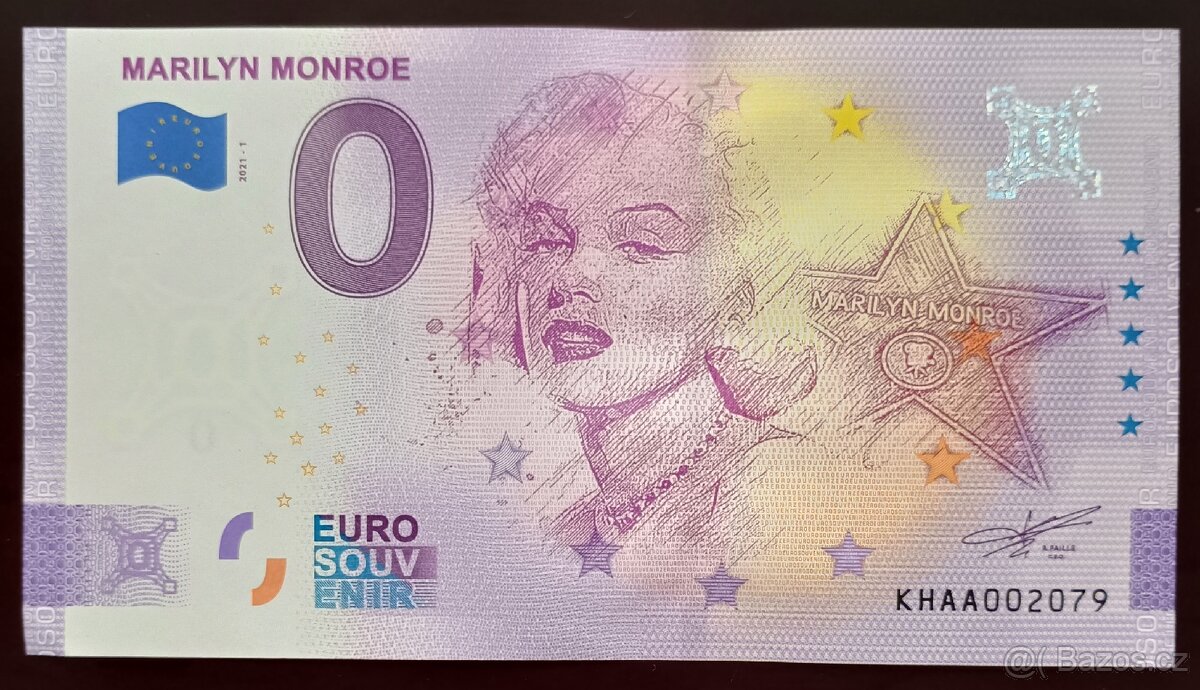 Bankovka MARYLIN MONROE/ 0,-E