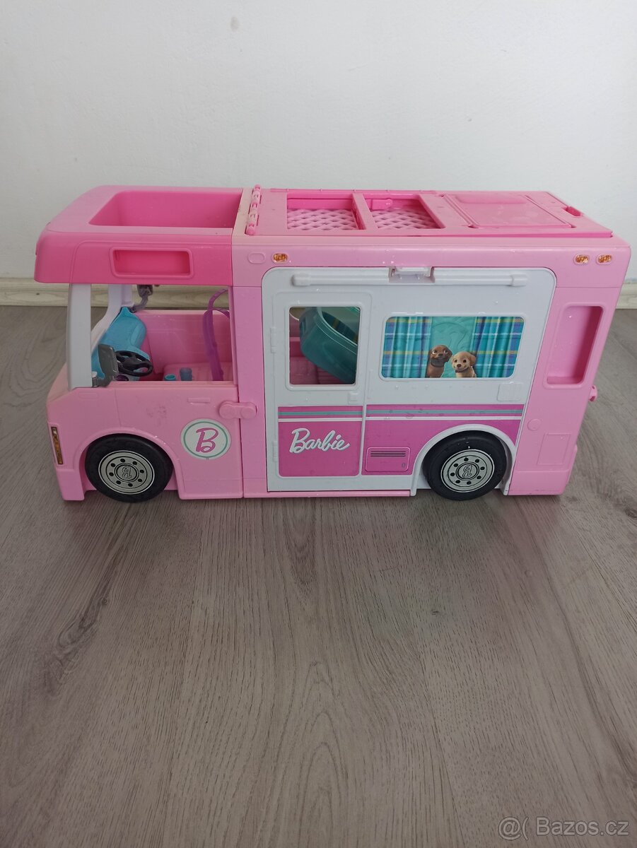 Barbie caravan.