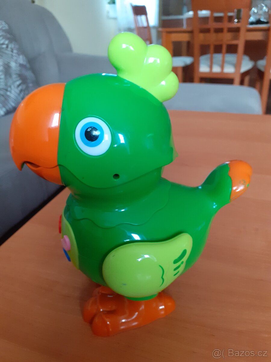 Mluvící ,chodící papoušek